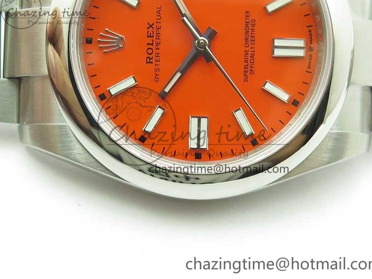 1226 Casual Oyster Perpetual 41mm 124300 EWF Best Edition Red Dial on SS Bracelet A 2856